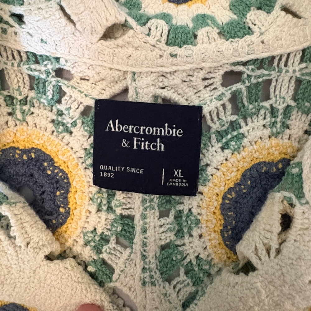 Abercrombie & Fitch Crochet sweater Polo - XXL Men’s - Picture 6 of 7